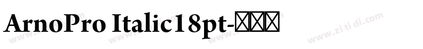 ArnoPro Italic18pt字体转换